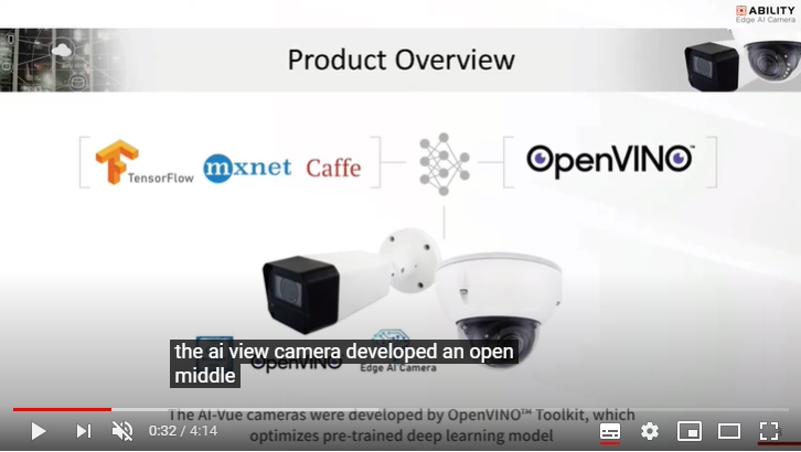 AI Cameras design by Intel® Movidius™ Myriad™ X